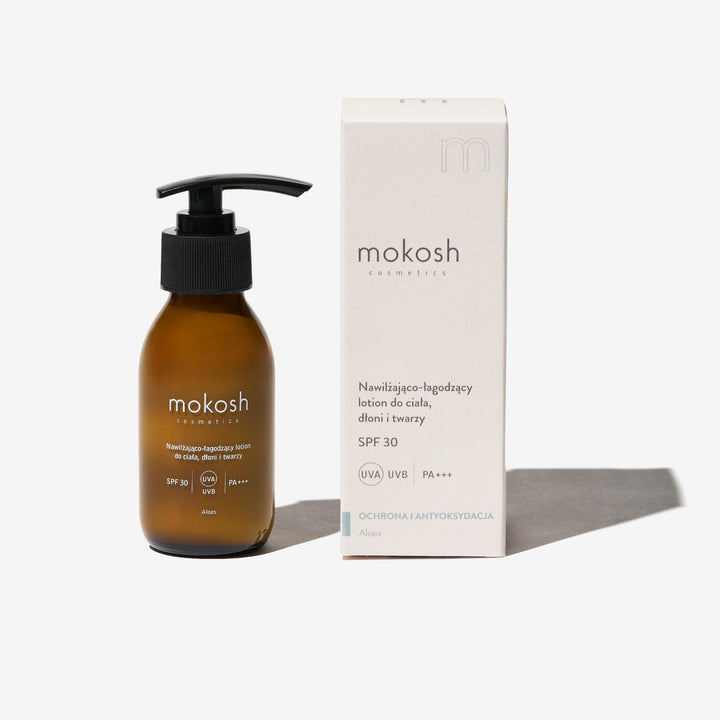 Nawilżająco-łagodzący lotion do ciała, dłoni i twarzy 90 ml SPF 30 UVA | UVB | PA+++