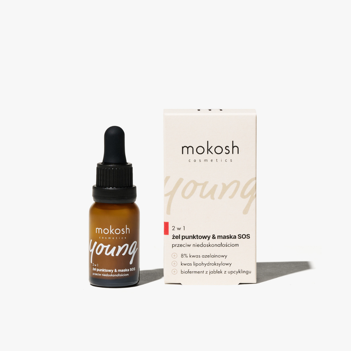 YOUNG | krok 5 | 2w1 żel punktowy & maska SOS przeciw niedoskonałościom 12ml