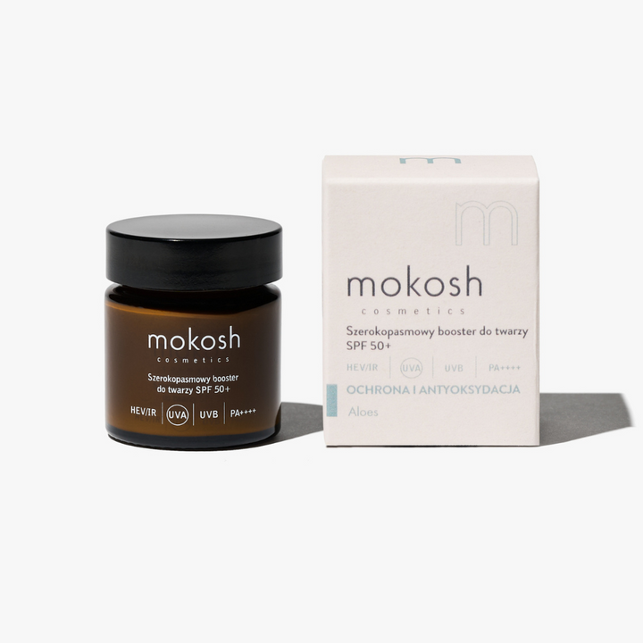 Szerokopasmowy booster do twarzy SPF 50+ HEV/IR | UVA | UVB | PA ++++  30ml